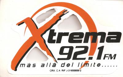 Calcomania Xtrema 92.1 FM